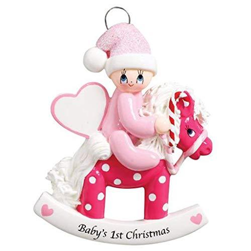 Rocking Pony Ornament (Pink)