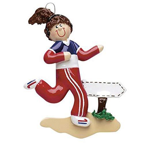 Running Girl Personalized Ornament