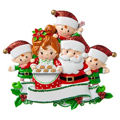 Santa & Mrs Claus Ornament (Family of 5)