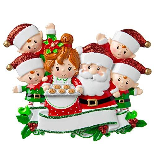 Santa & Mrs Claus Ornament (Family of 6)