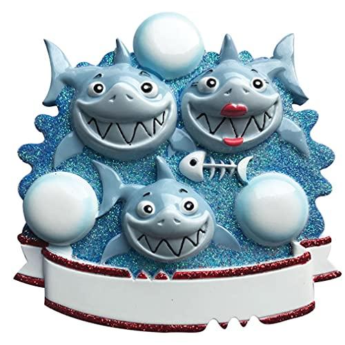 Shark Family Ornament (Family of 3)