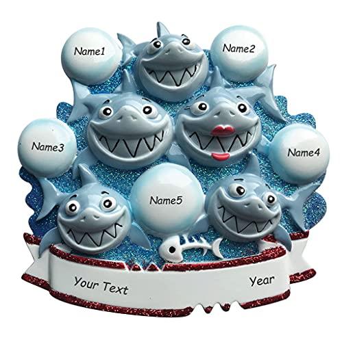 Shark Family Ornament (Family of 5)