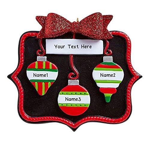 Slate Board Ornament (Family of 3)