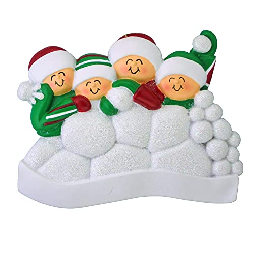 Snowball Family Ornament (Family of 4)