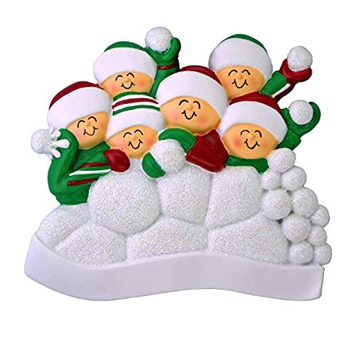 Snowball Family Ornament (Family of 6)