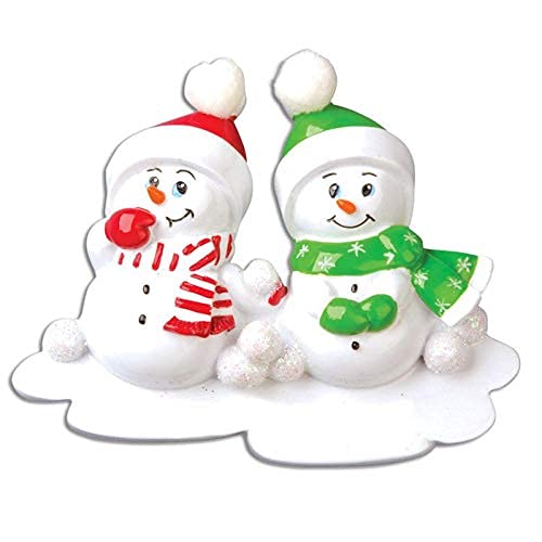Snowman Couple Ornament