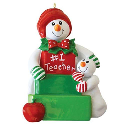 Snowman Teacher Christmas Ornament