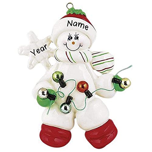 Snowman With Lights Ornament