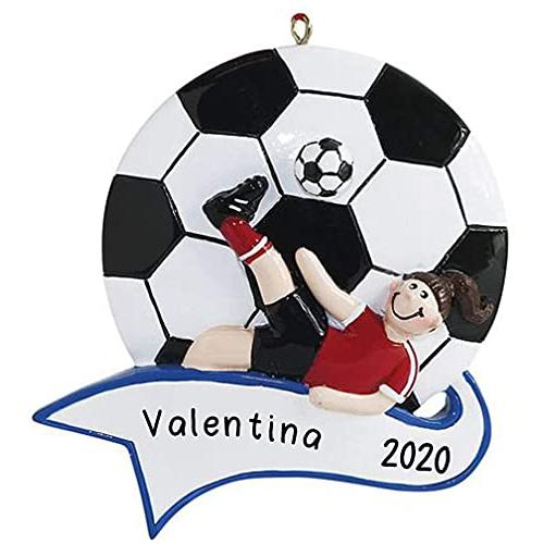 Soccer Girl Ornament (Black)