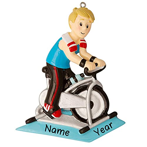 Spinning Class Man Ornament