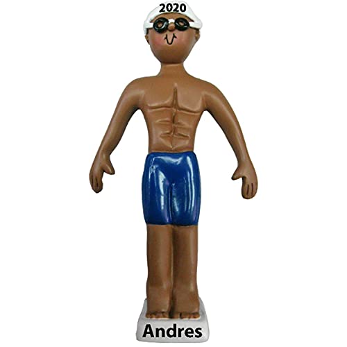 Swimmer Ornament (Male African American)