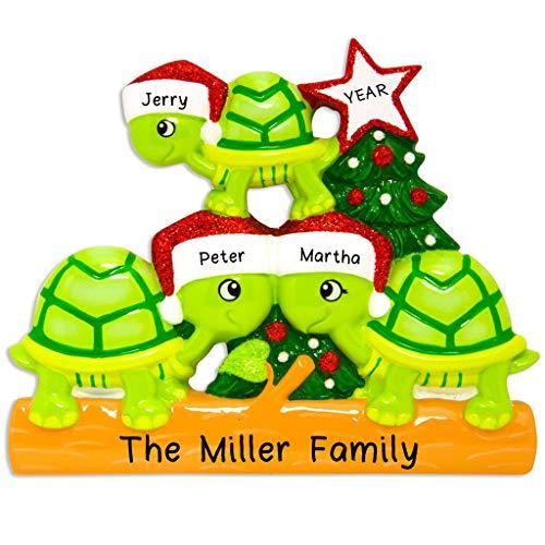 Turtle Family Ornament (Family of 3)