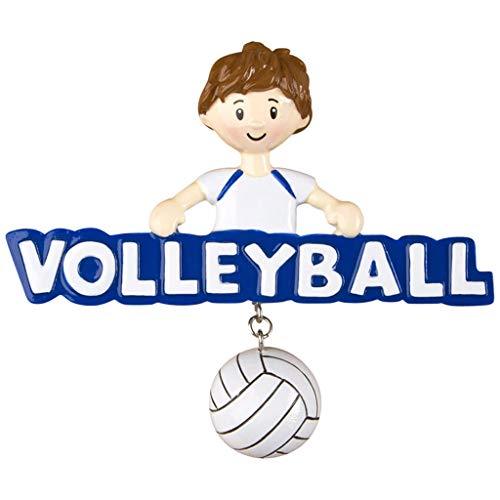 Volleyball Boy Christmas Personalized Ornament