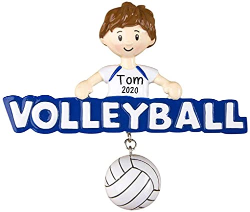 Volleyball Boy Christmas Personalized Ornament