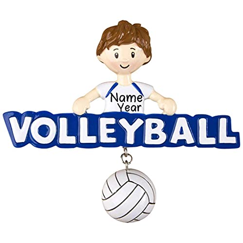 Volleyball Boy Christmas Personalized Ornament