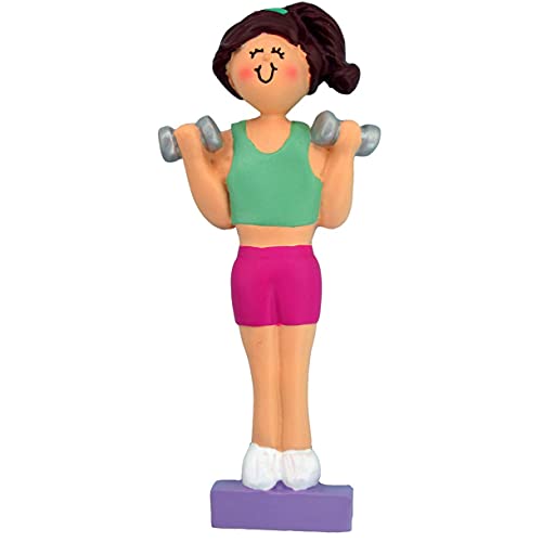 Weight Lifter Ornament (Female Brown)
