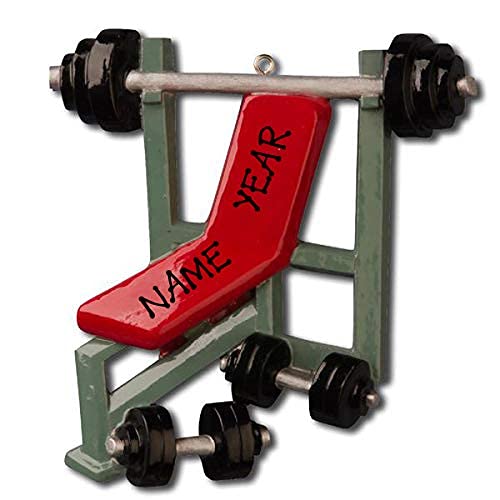 Weight Lifting Ornament (Red Exercise Bench)