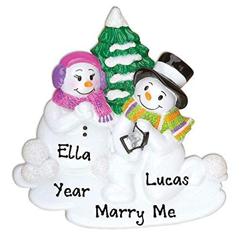 We`re Engaged Ornament (Snowman Engaged)