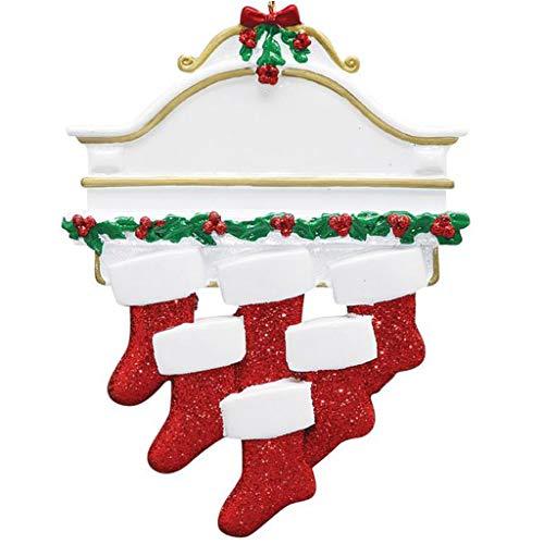 White Mantle Ornament (Family of 6)