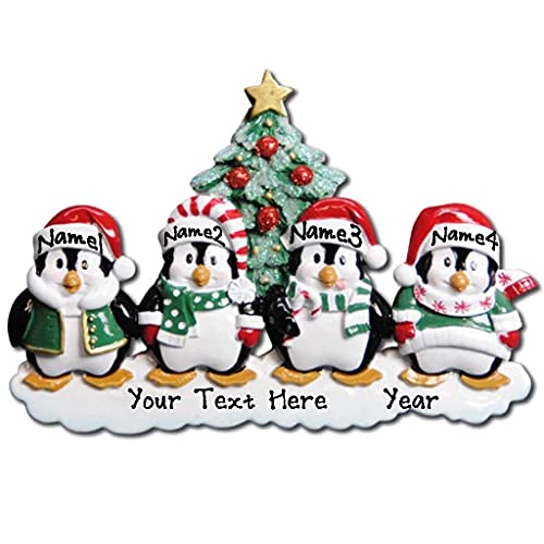 Winter Penguin Family Ornament (Family of 4)