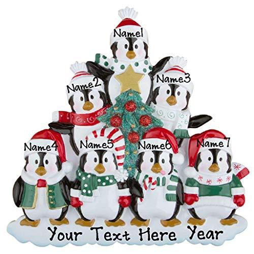 Winter Penguin Family Ornament (Family of 7)
