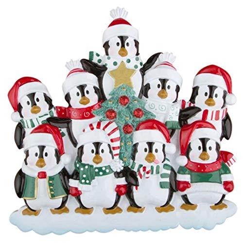 Winter Penguin Family Ornament (Family of 9)